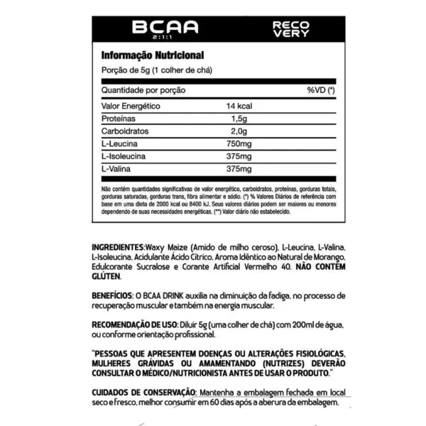 BCAA Sabor Morango 100g - XPRO Nutrition - Imagem 2