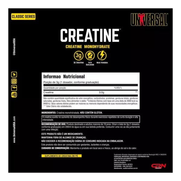 Creatina Monohidratada Universal - Imagem 2